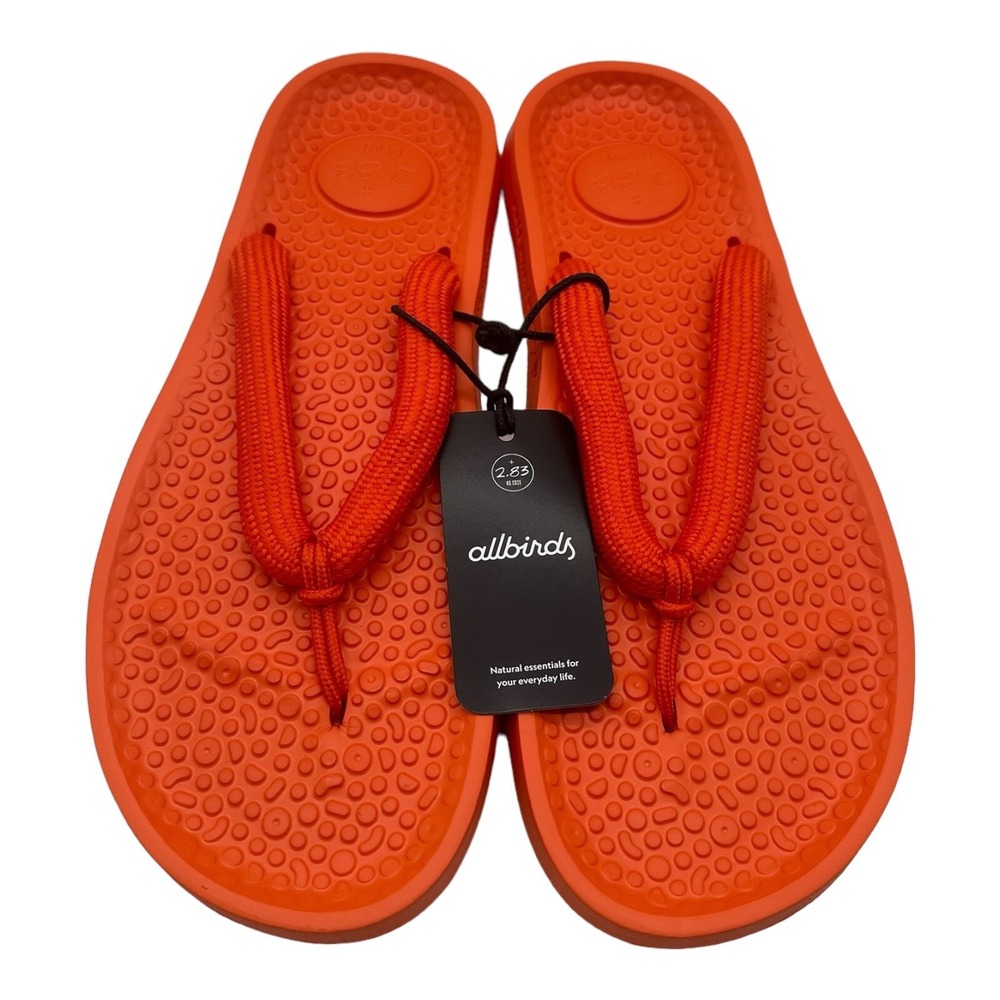 Allbirds Sugar Zeffer Flip Flops Sandals Buoyant Orange Summer Size Mens Size 13
